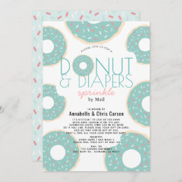 Donut & Luiers Strooi Mint Baby shower per Mail Kaart