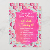 Donut macarons en cupcake patroon verjaardag uitno kaart (Voorkant / Achterkant)