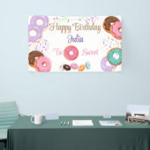 Donut meisje 2e verjaardag spandoek (Beurs)