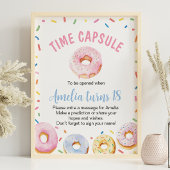Donut Meisje Verjaardag Tijd Capsule teken Poster