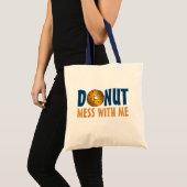 Donut Mess met me Blueberry Doughnut Tas (Voorkant (product))