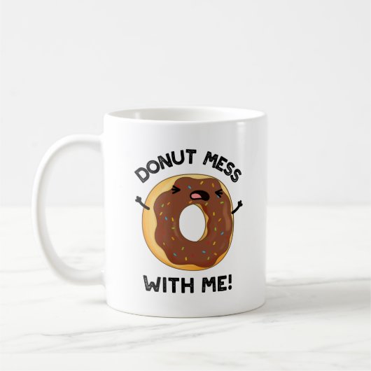 Donut Mess met me grappige voedselsnoep Koffiemok (Links)