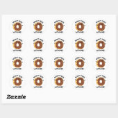 Donut Mess met me grappige voedselsnoep Ronde Sticker (Vel)
