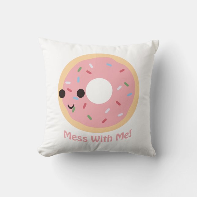 "Donut" Mess met mij Kussen (Voorkant)