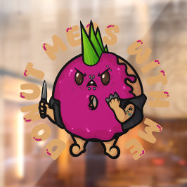 Donut Mess With Me Raamsticker