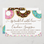 Donut met Baby-sprinkle Kaart (Voorkant / Achterkant)