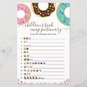 Donut met boek Emoji van liefdeskinderen (Voorkant)