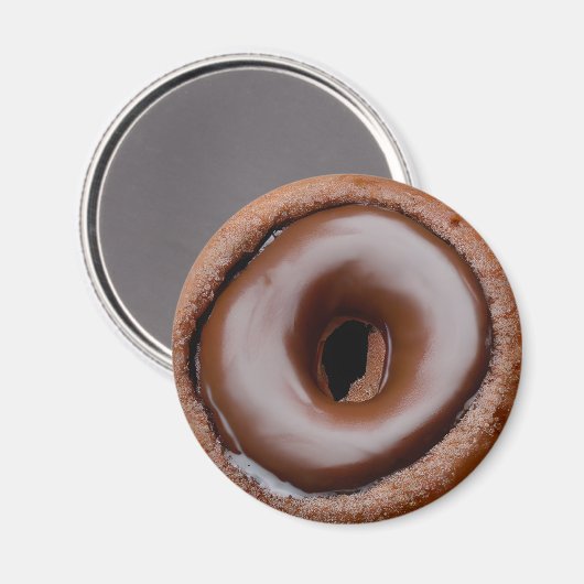 Donut met Chocolade Frosting Magneet (Voorkant / Achterkant)