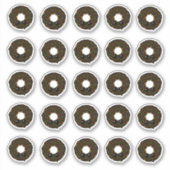 Donut met Chocolate Frosting en Sprinkles Sticker (Voorkant)