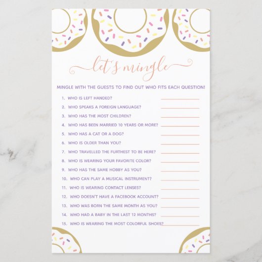 Donut met liefde laten we het alleenspel spelen (Voorkant)