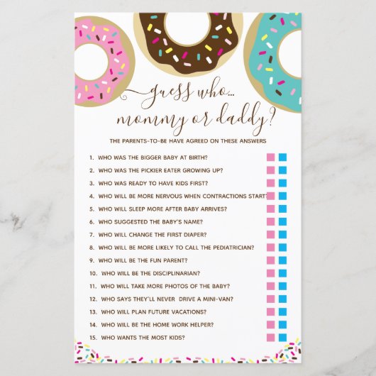 Donut met liefde, raad eens wie? Game (Voorkant)