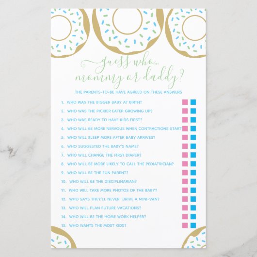 Donut met liefde, raad eens wie? Game (Voorkant)