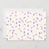 Donut met liefdessproeier roze Baby Kaart (Achterkant)