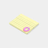 Donut met ogen en spikkels Tekening Gelinieerd 4x3 Post-it® Notes (Schuin)