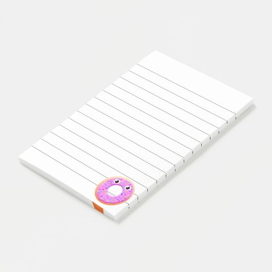 Donut met ogen en springen, 4x6 post-it® notes (Schuin)