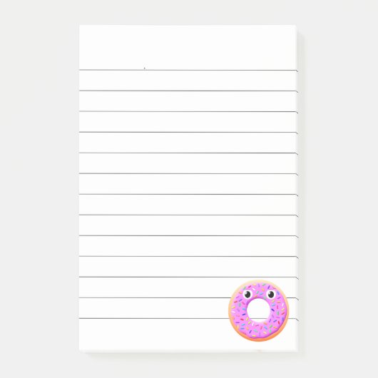Donut met ogen en springen, 4x6 post-it® notes (Voorkant)