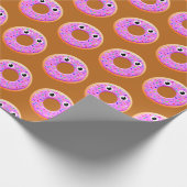 Donut met ogen en springen cadeaupapier (Hoek)