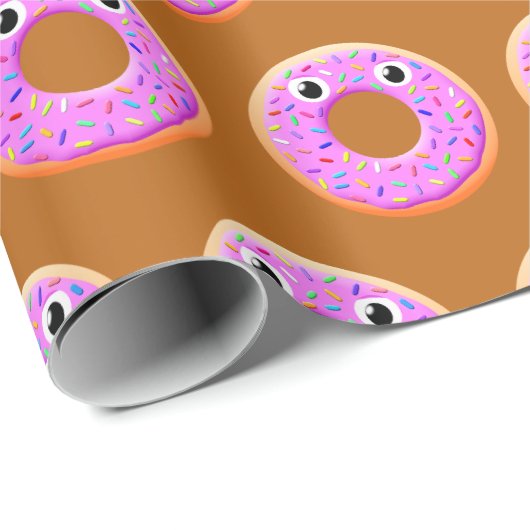 Donut met ogen en springen cadeaupapier (Rol Hoek)