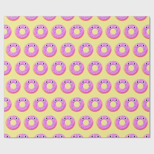 Donut met ogen en springen cadeaupapier (Vlak)