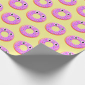 Donut met ogen en springen cadeaupapier (Hoek)