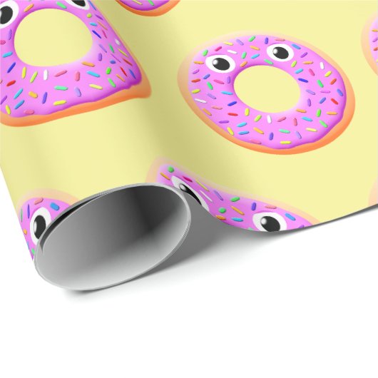 Donut met ogen en springen cadeaupapier (Rol Hoek)