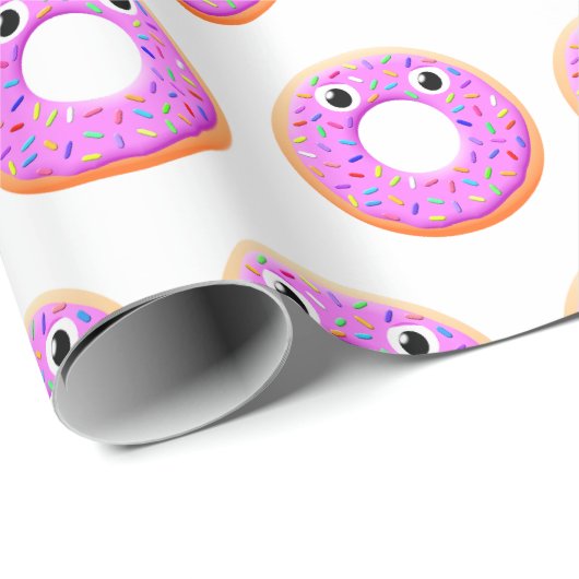 Donut met ogen en springen cadeaupapier (Rol Hoek)