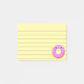 Donut met ogen en springen, inkt, 4x3 post-it® notes (Voorkant)