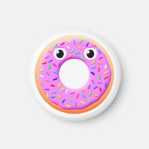 Donut met ogen en springen magneet