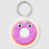 Donut met ogen en springen sleutelhanger (Voorkant)