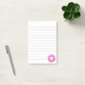 Donut Met Ogen En Sprinkels Tekening Gelinieerd 4x Post-it® Notes (Kantoor)