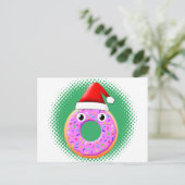 Donut met ogen en strooit Santas Pet tekening Briefkaart (Staand voorkant)