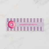 Donut met roze Bevroren website en springen Mini Visitekaartje (Achterkant)