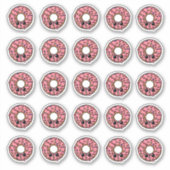 Donut met roze glazuur en sprinkles sticker (Voorkant)