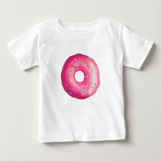 Donut met roze vorst en springen (Voorkant)
