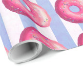 Donut met roze vorst en springen cadeaupapier (Rol Hoek)