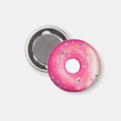 Donut met roze vorst en springen magneet (Voorkant / Achterkant)