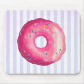 Donut met roze vorst en springen muismat (Voorkant)