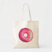 Donut met roze vorst en springen tote bag (Voorkant)