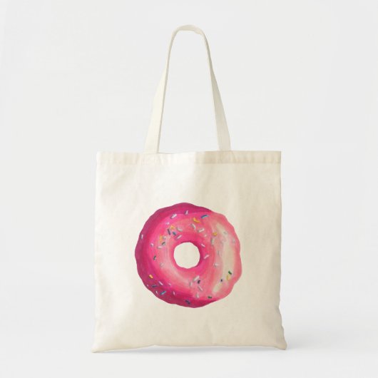 Donut met roze vorst en springen tote bag (Voorkant)