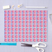 Donut met roze vorst en sproeiers op strips tissuepapier (Craft)