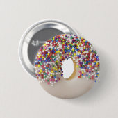 donut met spikkels ronde button 5,7 cm (Voorkant /achterkant)