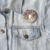 donut met spikkels ronde button 5,7 cm (In situ)