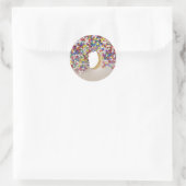 donut met spikkels ronde sticker (Tas)