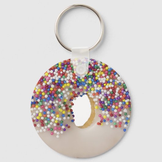 donut met spikkels sleutelhanger (Voorkant)