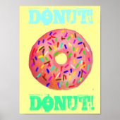Donut met sprinkhaan poster (Voorkant)