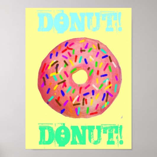 Donut met sprinkhaan poster (Voorkant)