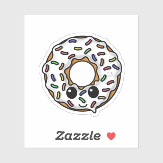 Donut met Sprinkles Sticker (Vel)