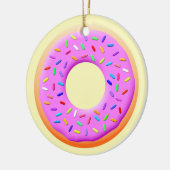 Donut met sprinttekening keramisch ornament (Links)