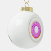 Donut met sprinttekening keramische bal ornament (Links)