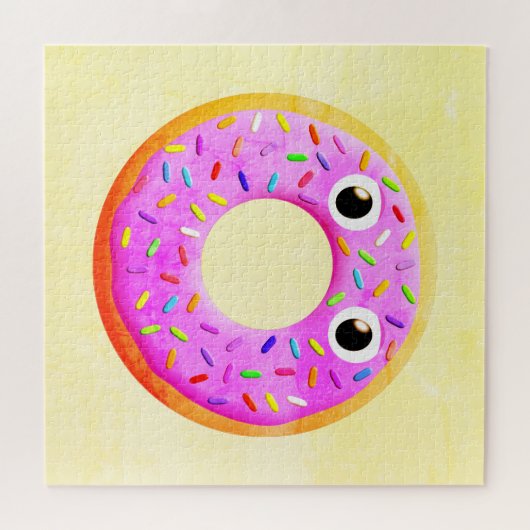 Donut met sprinttekening legpuzzel (Horizontaal)
